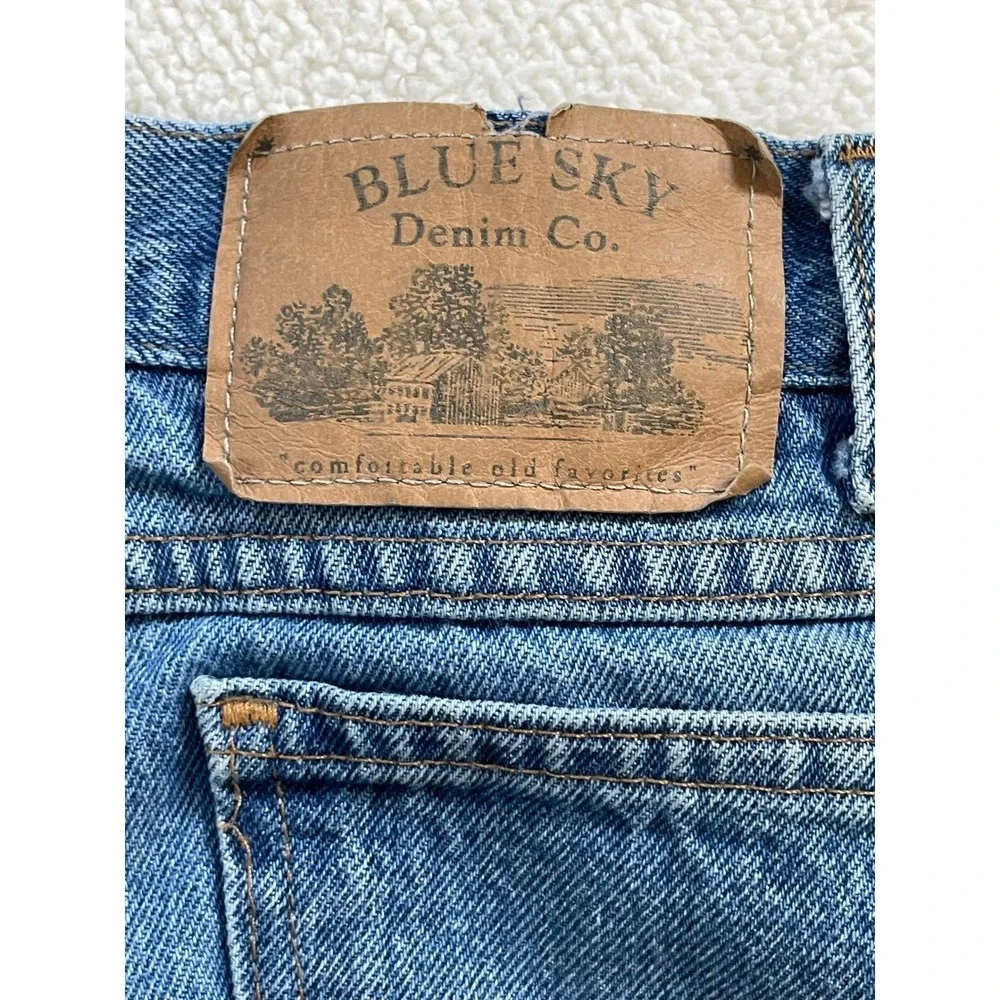 Vintage Made In USA Blue Sky Denim Co Mens 36x32 (33x30) Jeans 100% Cotton Rigid